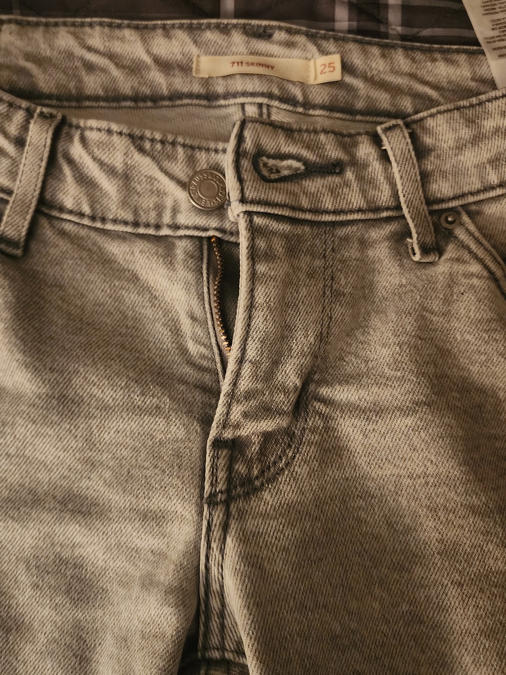 Levi's 711 Skinny  Gray Jeans (Size 25)